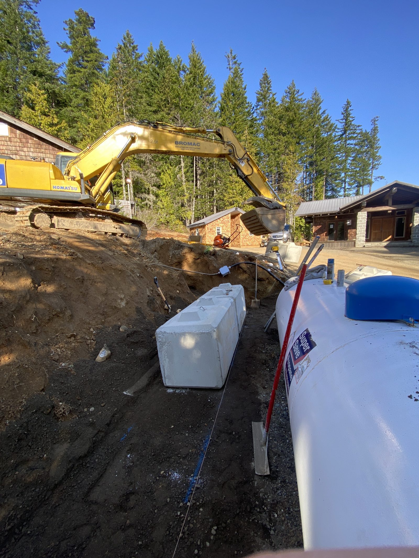 Retaining wall construction institute project Vancouver Island