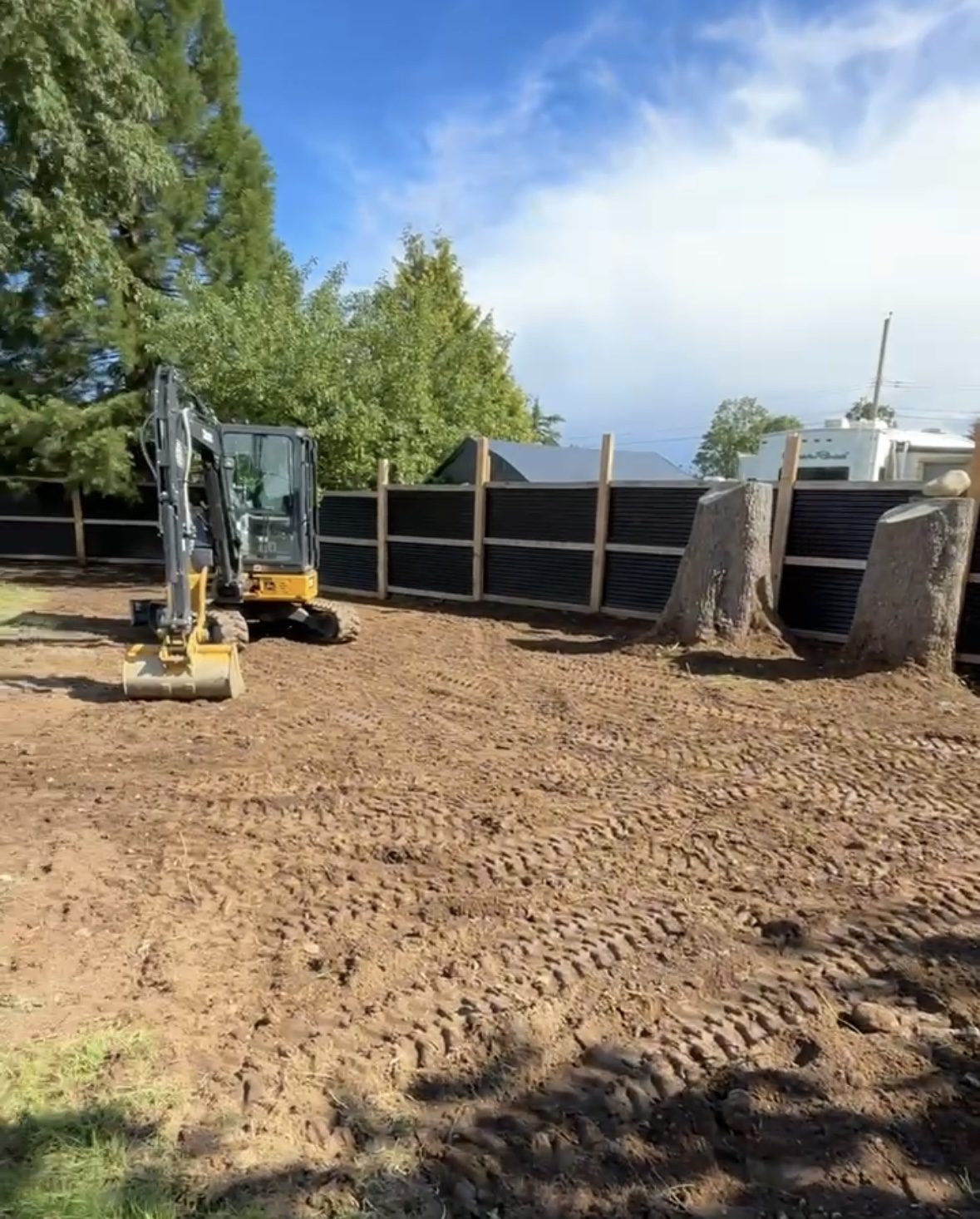 Completed land clearing project Vancouver Island