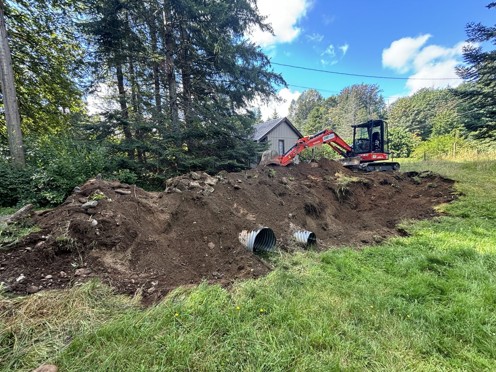 Blast rock boulder placement Vancouver Island