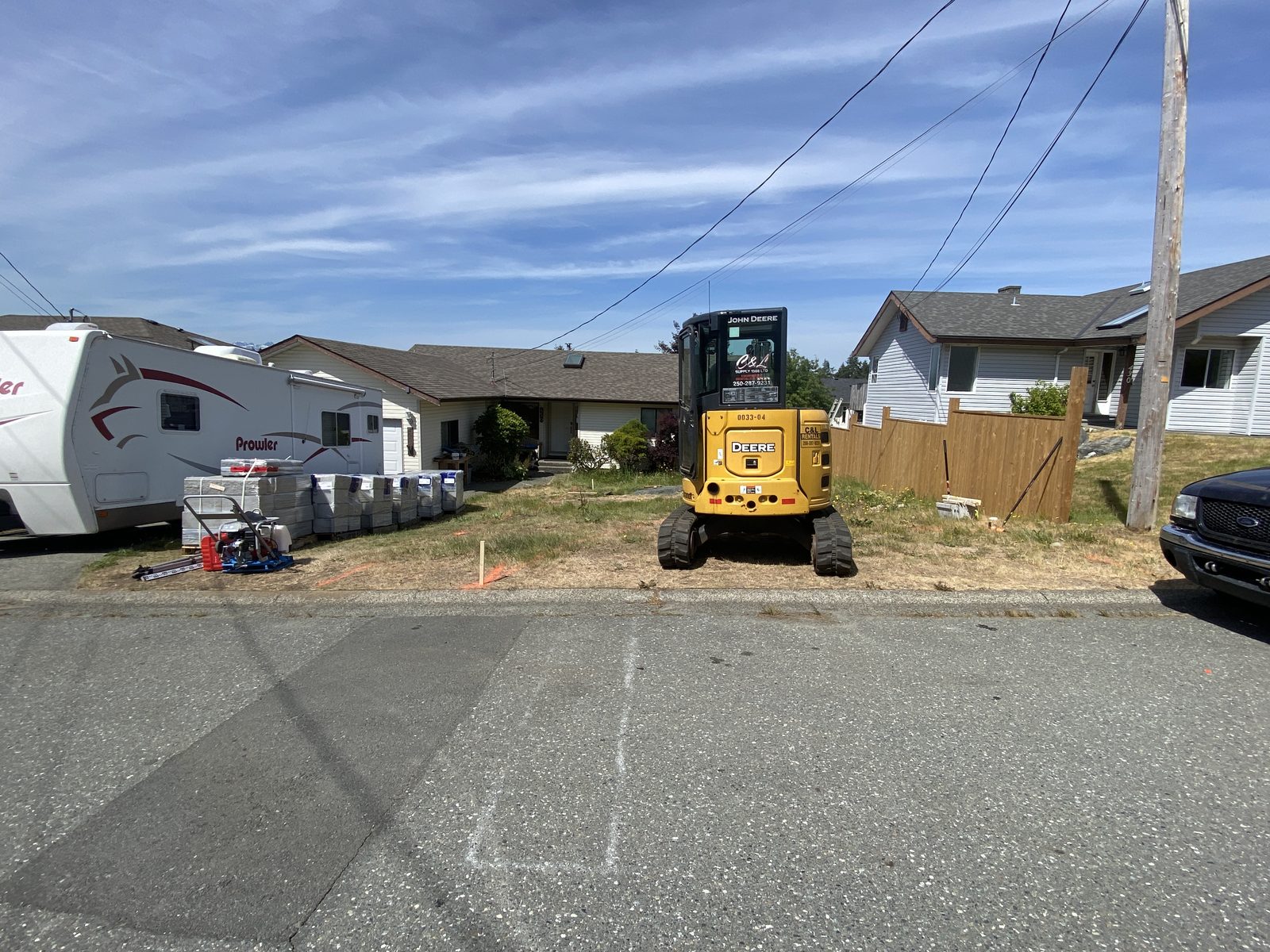 Completed parking pad project Vancouver Island