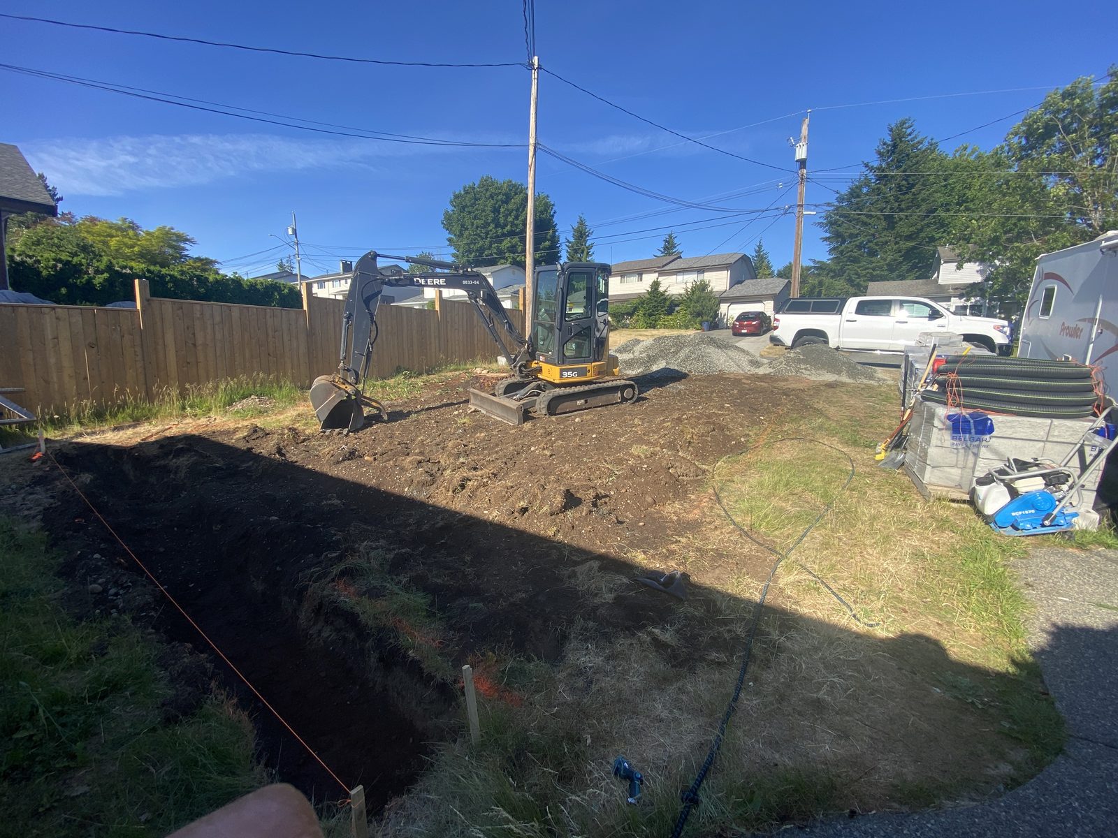Parking pad landscaping cleanup Vancouver Island
