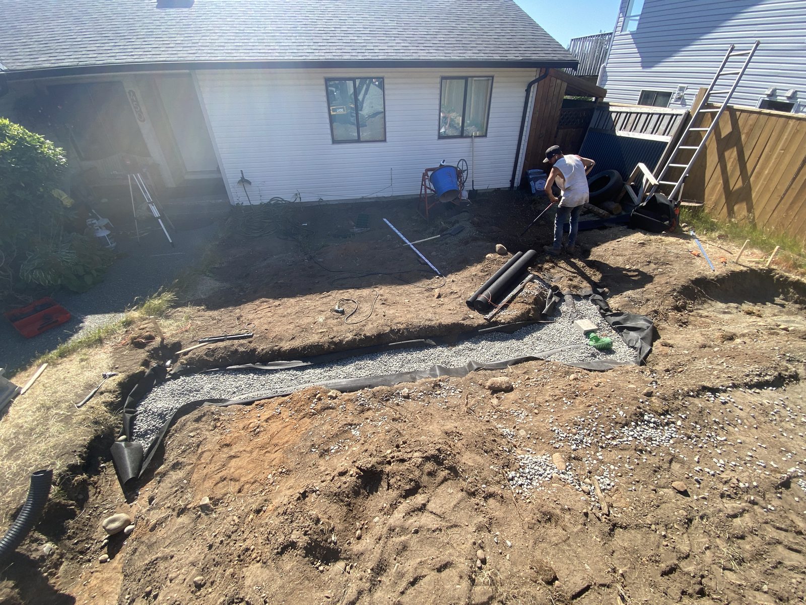 Parking Pad & Retaining Wall