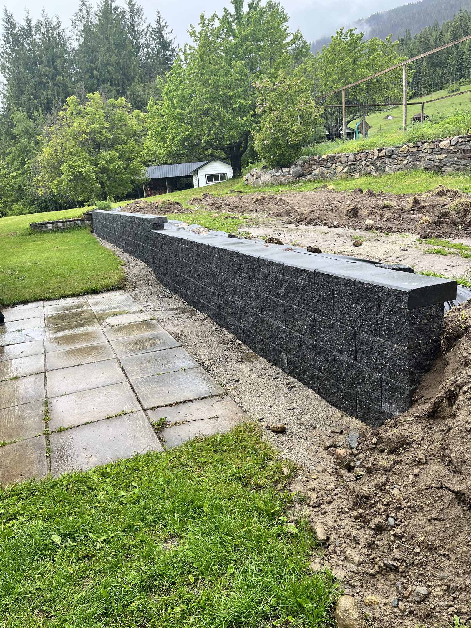 Old retaining wall demolition Vancouver Island