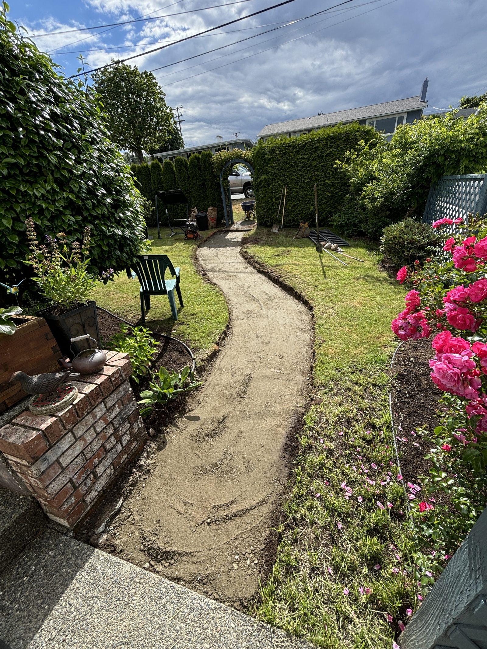 Winding Concrete Pathway
